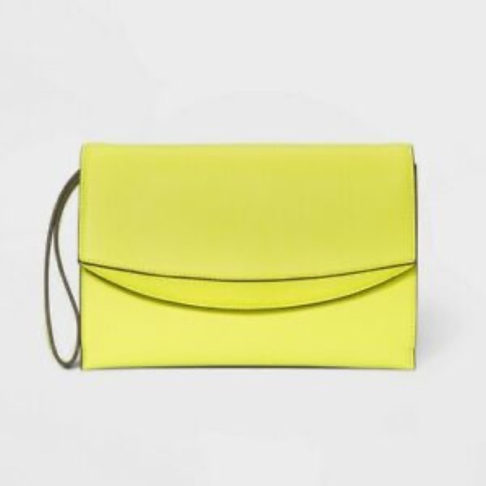 A New Day Yellow Flap Clutch women's bag purse